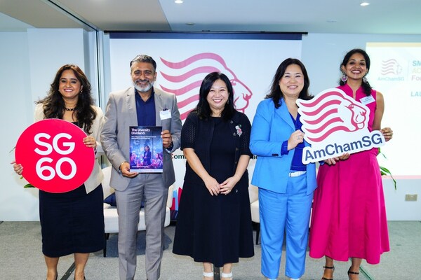 [From Left to Right] Ms. Bani Trehan, Managing Director, Accenture; Mr. Anoop Sagoo, CEO, Southeast Asia at Accenture; Ms. Yeo Wan Ling, Assistant Secretary-General, National Trades Union Congress (NTUC) and Member of Parliament, Punggol GRC; Dr. Hsien-Hsien Lei, CEO, AmChamSG; and Ms. Minnie Venkatachalam, Regional Director, Southeast Asia, North Asia & Oceania, WEConnect International