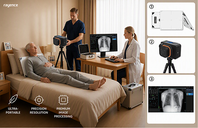Rayence expands the boundaries of point-of-care imaging with its new integrated portable X-ray diagnostic solutions, Anywhere-M for human healthcare and Anywhere-V for veterinary and field animal care. (AI-generated image) Rayence expands the boundaries of point-of-care imaging with its new integrated portable X-ray diagnostic solutions, Anywhere-M for human healthcare and Anywhere-V for veterinary and field animal care. (AI-generated image)